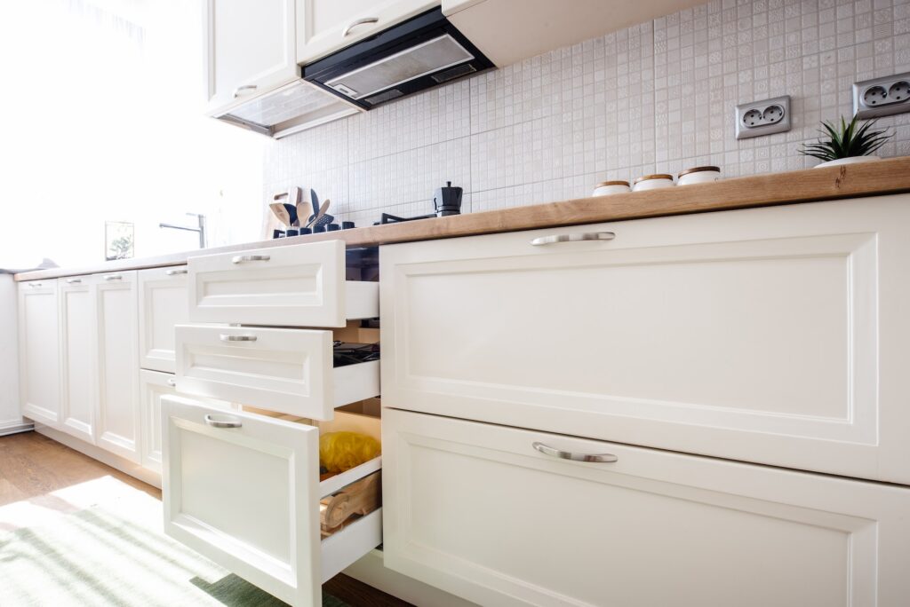 Resprayed Kitchen Cabinets