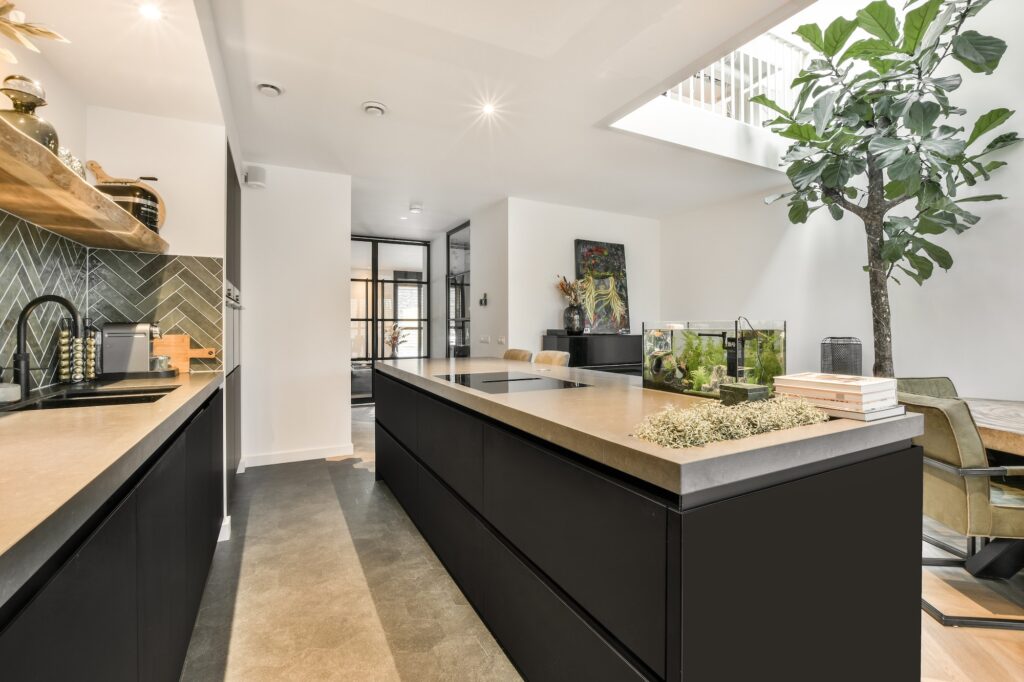 Spacious bright kitchen